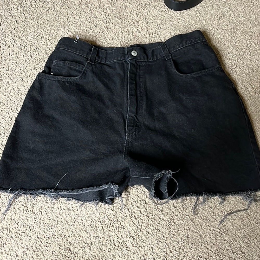 black shorts